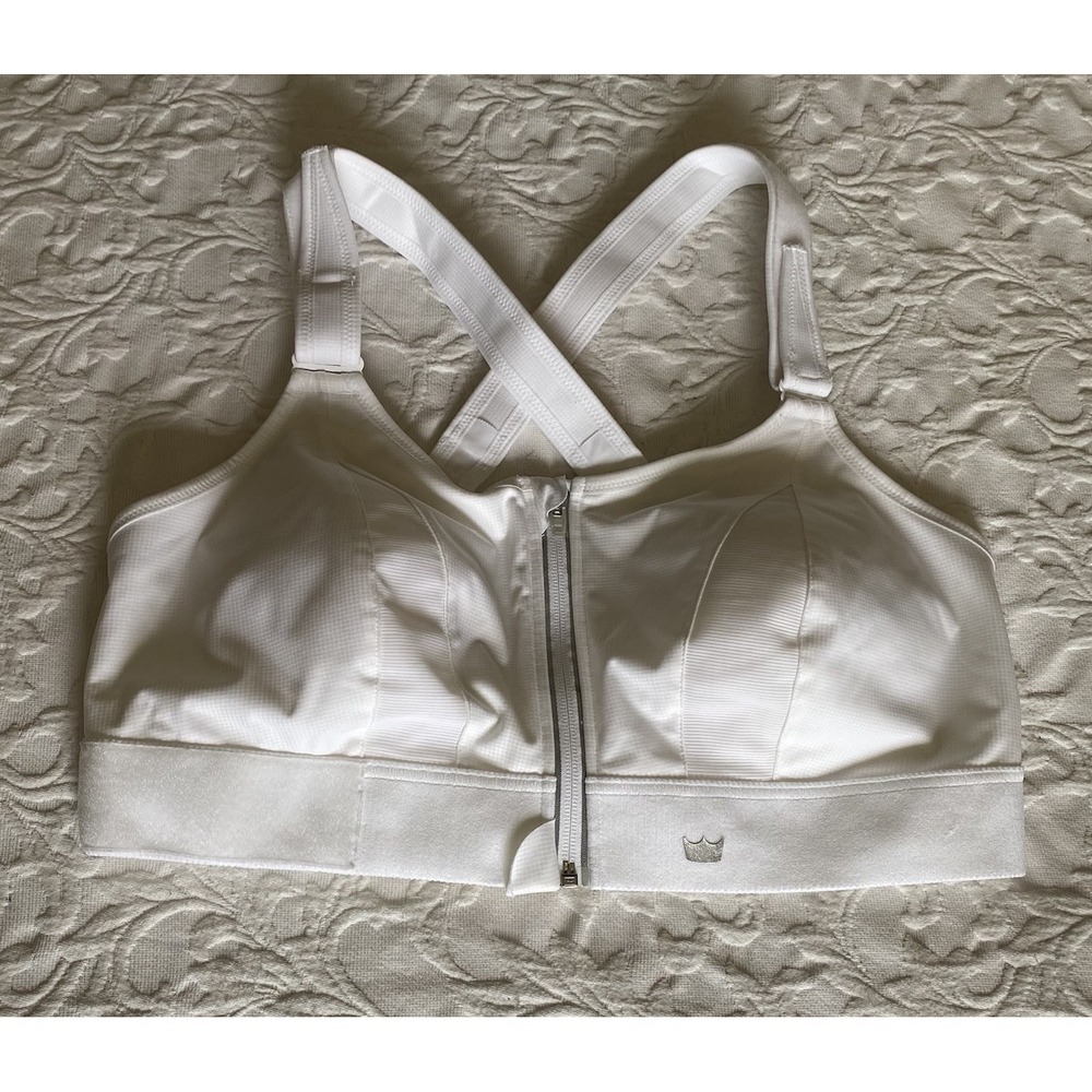 Shefit Ultimate High Impact Sports Bra Zip Front Adjustable 3Luxe 3 Luxe White - Picture 2 of 8